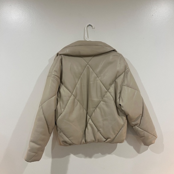 Abercrombie & Fitch Vegan Leather Puffer - Picture 2 of 3